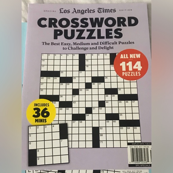 🧩❤️ BRAND NEW 5 pack WORD FIND CROSSWORD PUZZLE search LA TIMES LARGE EDITIONS - Picture 5 of 13